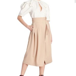 Chloé Light Grain De Poudre Cropped Trousers